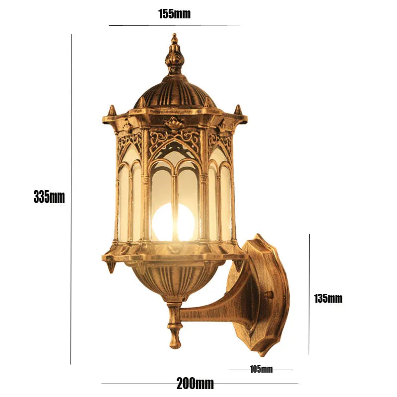 Europe Outdoor Wall Lamp Villa Gateway Courtyard