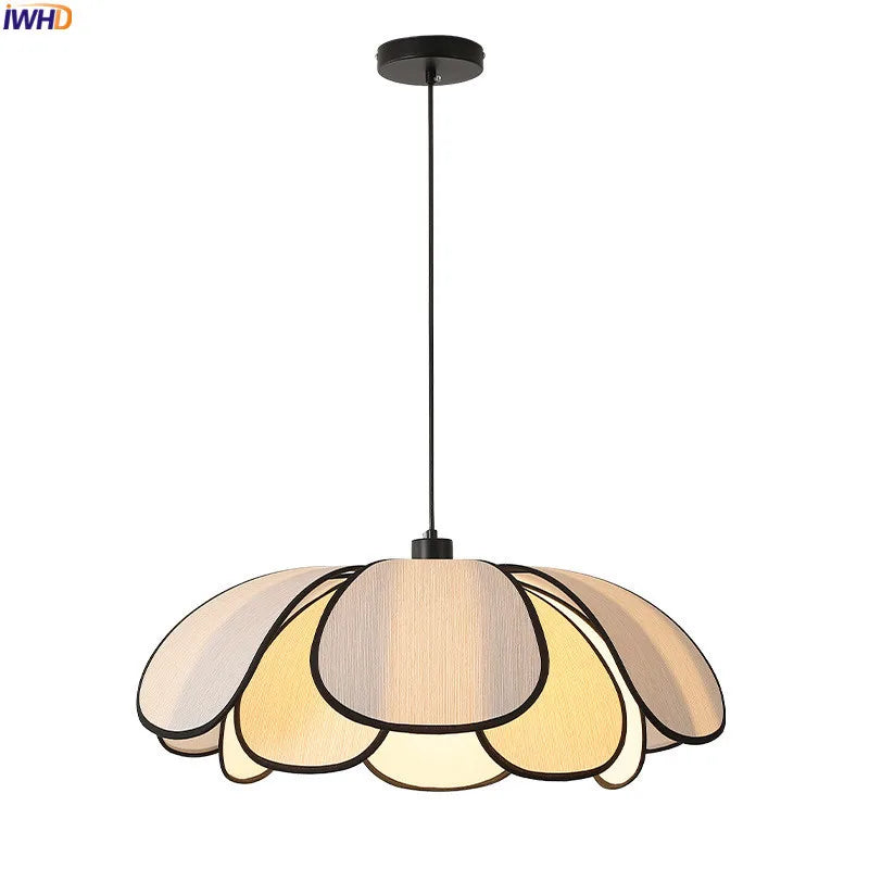 IWHD 50CM Rattan Flower LED Pendant Lamp Home Decor Indoor Bedroom