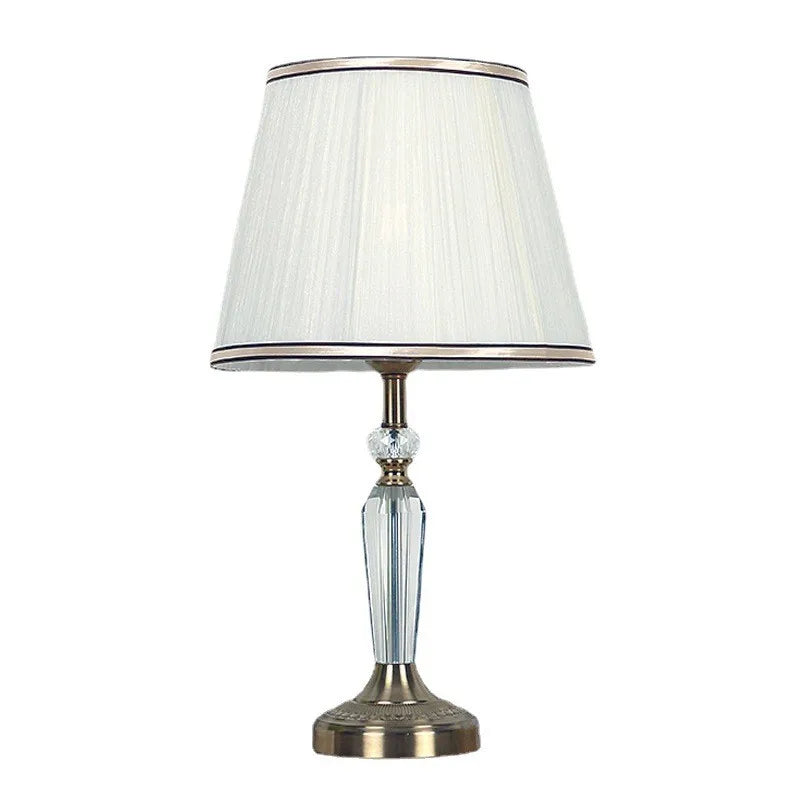 European fabric table lamp bedroom bedside lamp led lighting home